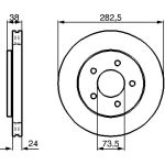 Bosch Bremsscheibe Vorderachse 0 986 478 983 Bosch Bremsscheibe Vorderachse 0 986 478 983
