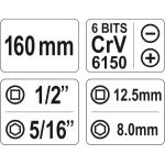 Schlag-Schraubendreher Satz Cr-V 6-Tlg YT-2802 Schlag-Schraubendreher Satz Cr-V 6-Tlg YT-2802