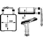 MAHLE Wärmetauscher, Innenraumheizung AH 78 000P MAHLE Wärmetauscher, Innenraumheizung AH 78 000P