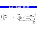 ATE Bremsschlauch 24.5112-0406.3 ATE Bremsschlauch 24.5112-0406.3