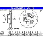 Bremsscheibe Porsche P. Panamera 3.0-4.8 09-13 Le 24.0136-0128.1 Bremsscheibe Porsche P. Panamera 3.0-4.8 09-13 Le 24.0136-0128.1