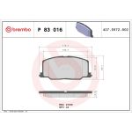 BREMBO Bremsklötze VA P 83 016 BREMBO Bremsklötze VA P 83 016