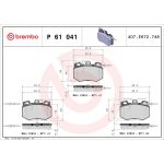 BREMBO Bremsklötze VA P 61 041 BREMBO Bremsklötze VA P 61 041