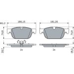 Bosch Bremsbelagsatz Scheibenbremse 0 986 424 844 Bosch Bremsbelagsatz Scheibenbremse 0 986 424 844