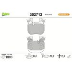 Valeo Bremsbelagsatz 302712 Valeo Bremsbelagsatz 302712