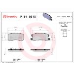 BREMBO Bremsklötze HA P 54 031X BREMBO Bremsklötze HA P 54 031X