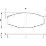Bosch Bremsbelagsatz 0 986 468 630 Bosch Bremsbelagsatz 0 986 468 630