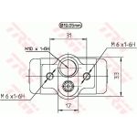 TRW Radbremszylinder BWD229 TRW Radbremszylinder BWD229
