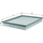 LX 876/1 MAHLE Luftfilter LX 876/1, Filtereinsatz, 318 x 262 x 42,3 mm – u. a. für Opel Movano A Bus (X70), A Kasten (X70), A Pritsche/Fahrgestell (X70) – OE Nummer 09161235 - l LX 876/1 MAHLE Luftfilter LX 876/1, Filtereinsatz, 318 x 262 x 42,3 mm – u. a. für Opel Movano A Bus (X70), A Kasten (X70), A Pritsche/Fahrgestell (X70) – OE Nummer 09161235 - l
