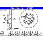 ATE Bremsscheibe Renault Vorderachse Laguna 1.6-2.2 dCi 01 24.0126-0123.1 ATE Bremsscheibe Renault Vorderachse Laguna 1.6-2.2 dCi 01 24.0126-0123.1