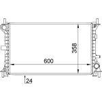 CR 628 000S MAHLE Motorkühler / Wasserkühler CR 628 000S, Schaltgetriebe, Netz 600 x 358 x 24 mm – u. a. für Ford Focus I (DAW, DBW), I Turnier (DNW), I Stufenheck (DFW) – OE Nummer 1061191 - l CR 628 000S MAHLE Motorkühler / Wasserkühler CR 628 000S, Schaltgetriebe, Netz 600 x 358 x 24 mm – u. a. für Ford Focus I (DAW, DBW), I Turnier (DNW), I Stufenheck (DFW) – OE Nummer 1061191 - l