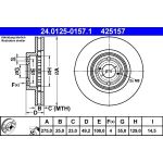 Bremsscheibe Toyota P. Corolla 1.4-2.0 D-4D 01-07 24.0125-0157.1 Bremsscheibe Toyota P. Corolla 1.4-2.0 D-4D 01-07 24.0125-0157.1