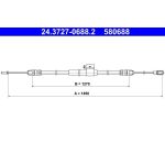 ATE Handbremsseil 24.3727-0688.2 ATE Handbremsseil 24.3727-0688.2