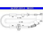Seilzug, Feststellbremse 24.3727-1311.2 Seilzug, Feststellbremse 24.3727-1311.2