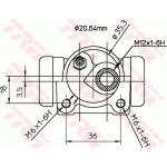 BWF167 TRW Radbremszylinder BWF167 BWF167 TRW Radbremszylinder BWF167