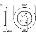 Bosch Bremsscheibe Hinterachse 0 986 478 196 Bosch Bremsscheibe Hinterachse 0 986 478 196