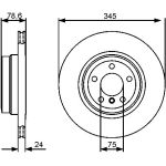 Bremsscheibe HA 0 986 479 443 Bremsscheibe HA 0 986 479 443