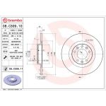 70 482 031 Bremsscheibe HA 08.C309.11 70 482 031 Bremsscheibe HA 08.C309.11