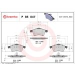 BREMBO Bremsklötze VA P 85 047 BREMBO Bremsklötze VA P 85 047