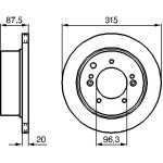 Bosch Bremsscheibe Hinterachse 0 986 479 232 Bosch Bremsscheibe Hinterachse 0 986 479 232