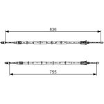 Handbremsseil 1987482800 Handbremsseil 1987482800