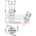 NISSENS Sensor, Kühlmitteltemperatur 207019 NISSENS Sensor, Kühlmitteltemperatur 207019
