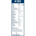 Bosch Wischerblatt H351 3397004559 Bosch Wischerblatt H351 3397004559