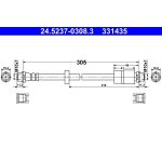 ATE Bremsschlauch 24.5237-0308.3 ATE Bremsschlauch 24.5237-0308.3