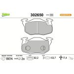 VALEO Bremsbeläge 302650 VALEO Bremsbeläge 302650