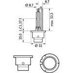 D2S Xenon LL 85V/35W PK32d-2 85122SYS1 D2S Xenon LL 85V/35W PK32d-2 85122SYS1