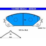 ATE Bremsbelagsatz Lexus Vorderachse Rx 09-15/Nx 14 13.0460-5634.2 ATE Bremsbelagsatz Lexus Vorderachse Rx 09-15/Nx 14 13.0460-5634.2