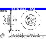 Bremsscheibe Toyota P. Avensis 1.6-2.0 03-08 24.0126-0139.1