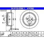 Bremsscheibe Subaru T. Forester/Impreza/Legacy/Outback 08 24.0110-0366.1 Bremsscheibe Subaru T. Forester/Impreza/Legacy/Outback 08 24.0110-0366.1