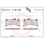 BREMBO Bremsbelagsatz, Scheibenbremse P 85 183 BREMBO Bremsbelagsatz, Scheibenbremse P 85 183