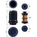 MAHLE AdBlue-Filter UX 3KIT, Filtereinsatz, Höhe 98,5 mm – u. a. für Mercedes-Benz Vario Pritsche/Fahrgestell (B670, B668, B667), Mercedes-Benz Vario Kasten (B667, B670, B668), Mercedes-Benz Actros Mp2 / Mp3 – OE Nummer 0001420089 - l