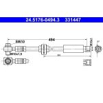 ATE Bremsschlauch 24.5176-0494.3 ATE Bremsschlauch 24.5176-0494.3