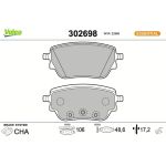 Valeo Bremsbelagsatz 302698 Valeo Bremsbelagsatz 302698