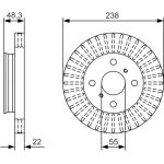 Bosch Bremsscheibe 0 986 479 A63 Bosch Bremsscheibe 0 986 479 A63