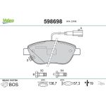 VALEO Bremsbeläge 598698 VALEO Bremsbeläge 598698