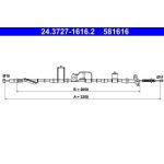 ATE Handbremsseil 24.3727-1616.2 ATE Handbremsseil 24.3727-1616.2