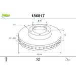Valeo Bremsscheibe 186817