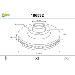 Valeo Bremsscheibe 186532 Valeo Bremsscheibe 186532