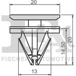FA1 Befestigungsclip Zier-/Schutzleiste 13-40026.10 FA1 Befestigungsclip Zier-/Schutzleiste 13-40026.10