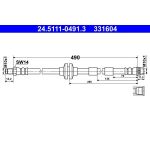 ATE Bremsschlauch 24.5111-0491.3 ATE Bremsschlauch 24.5111-0491.3