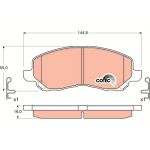 TRW Bremsbeläge Vorderachse GDB3287 TRW Bremsbeläge Vorderachse GDB3287