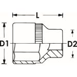 VIGOR Steckschlüsseleinsatz V2418N VIGOR Steckschlüsseleinsatz V2418N