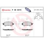 BREMBO Bremsklötze HA P 49 047X BREMBO Bremsklötze HA P 49 047X