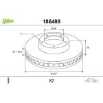 Valeo Bremsscheibe 186488 Valeo Bremsscheibe 186488