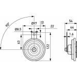 3AL 002 952-011 HELLA 12 Volt Horn 3AL 002 952-811