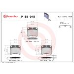 BREMBO Bremsklötze VA P 85 048 BREMBO Bremsklötze VA P 85 048
